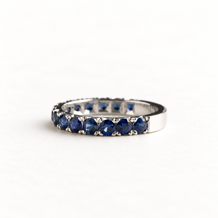 1.95 TCW Sapphire Platinum Band