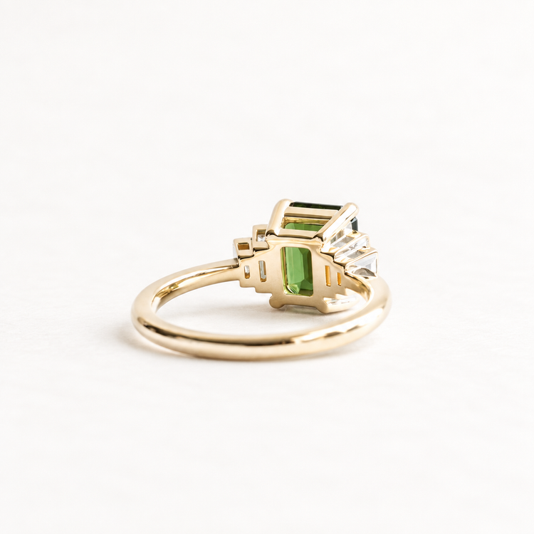 2.5 Carat Tourmaline Diamond Engagement Ring