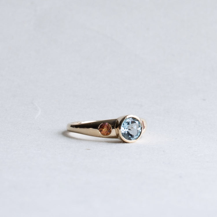 14K Blue Topaz Ring