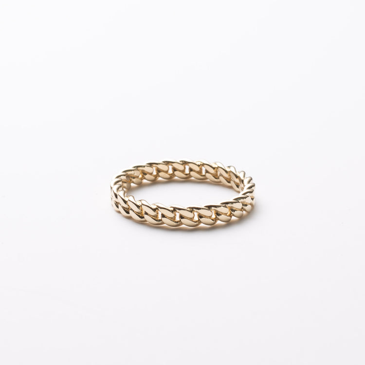 14K 3mm Link Stacker Band