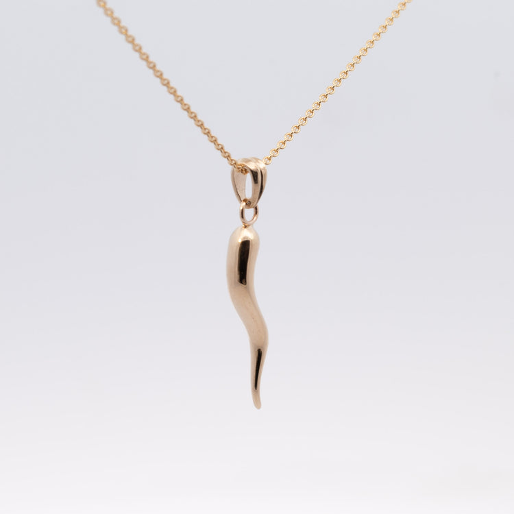 14K Cornicello Italian Horn Necklace