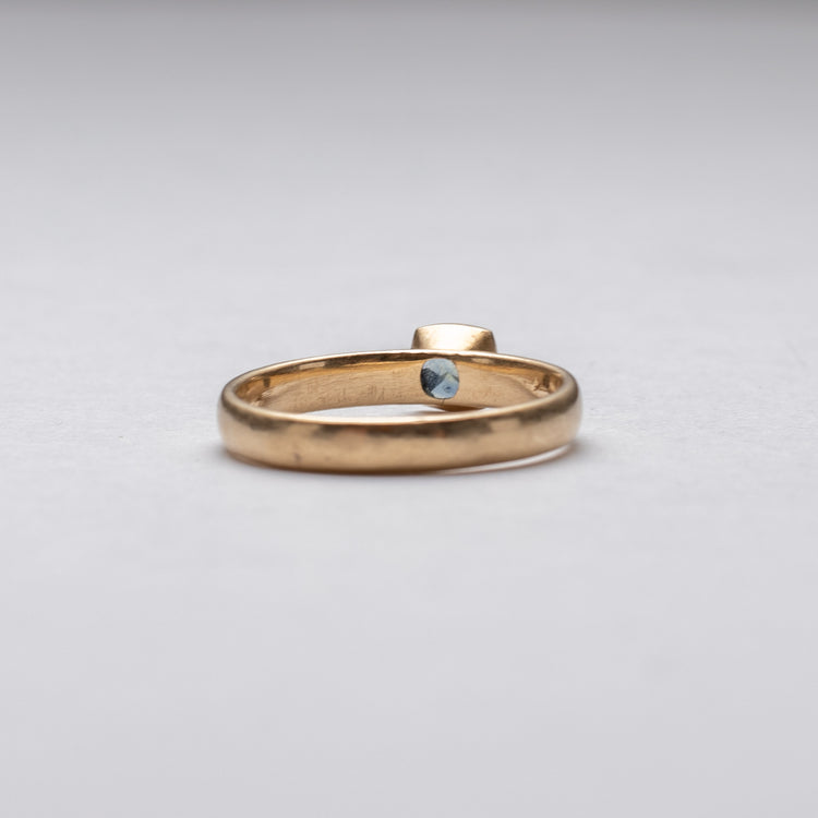14K Montana Teal Sapphire Ring