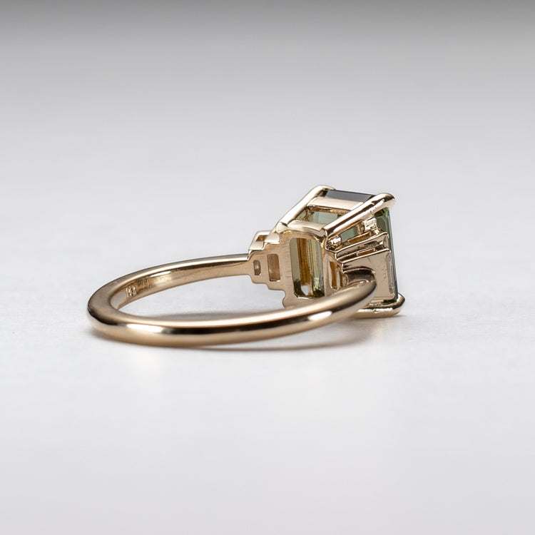 2.5 Carat Tourmaline Diamond Engagement Ring