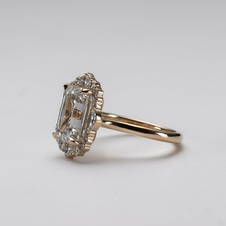 14K 3.01 Carat Lab Diamond Engagement Ring