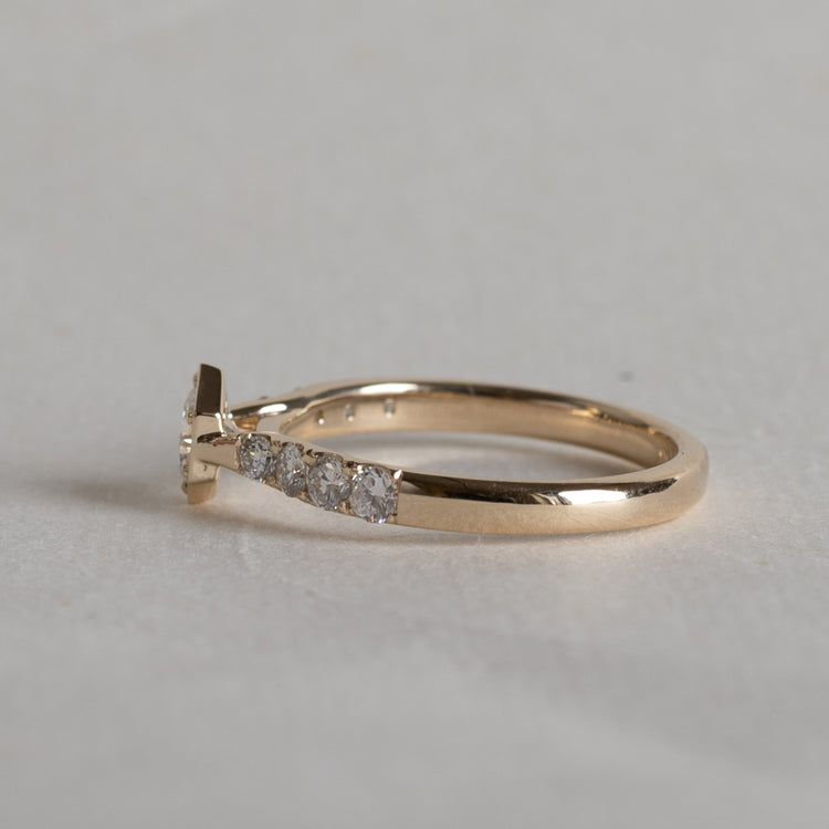 14K GIA 0.5 Carat Diamond Engagement Ring