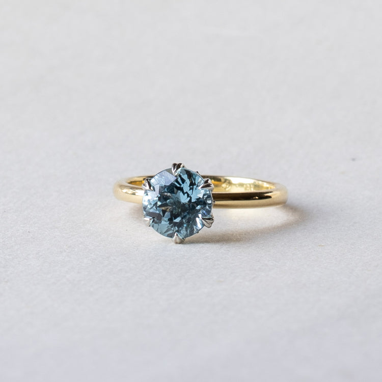 14K Aquamarine Engagement Ring