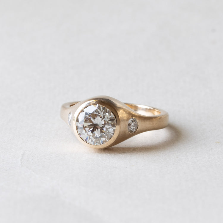 14K 2 Carat Trio Lab Diamond Ring