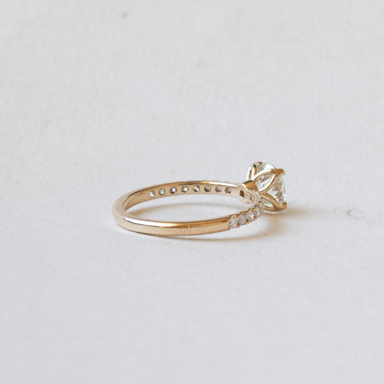 14K Yellow Gold 1.02 Carat Diamond Engagement Ring