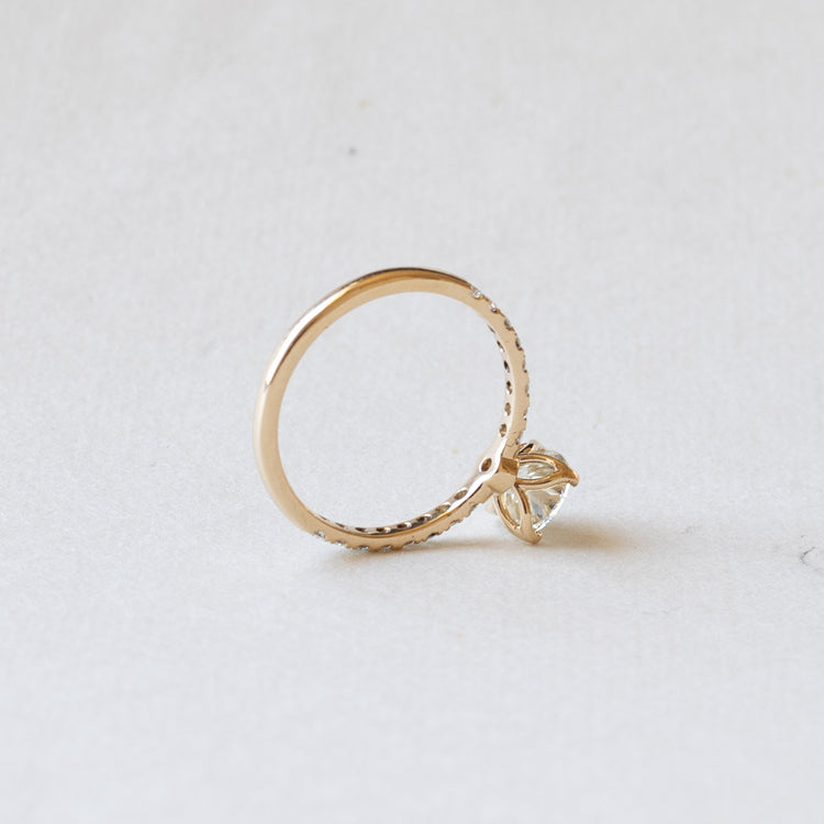 14K Yellow Gold 1.02 Carat Diamond Engagement Ring