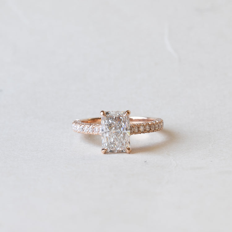 14K Yellow Gold Lab Diamond Engagement Ring