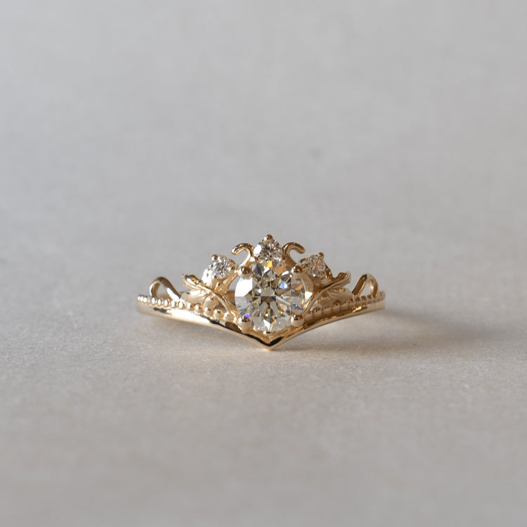 14K Natural Diamond Engagement Ring