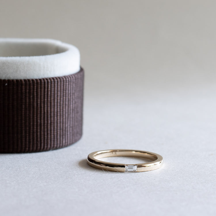14K Baguette Diamond Band