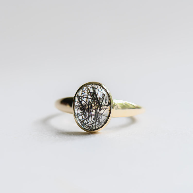 14K Tourmaline Quartz Ring