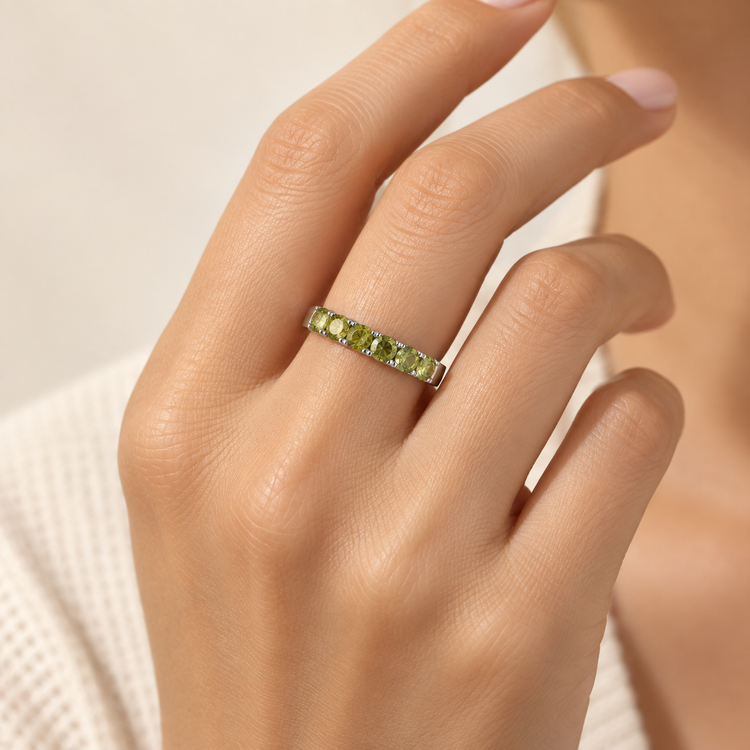 14K 3mm Australian Sapphire Anniversary Band
