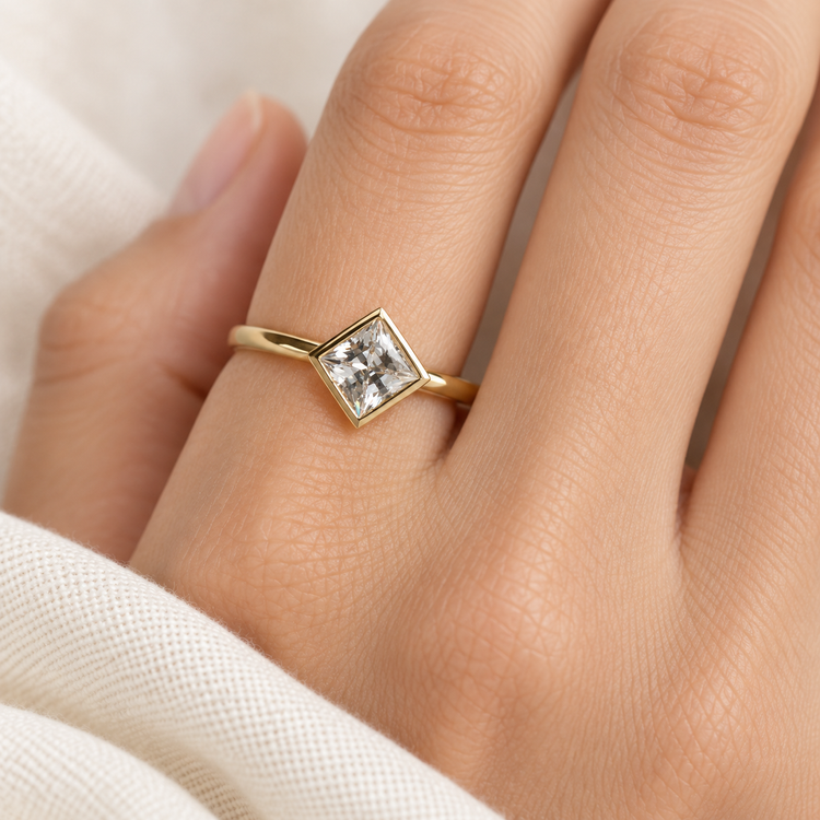 14k Princess Cut Ring