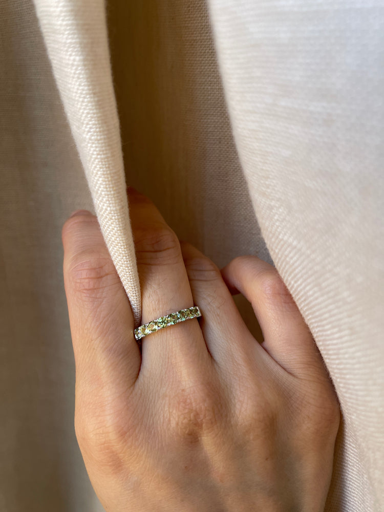 14K 3mm Australian Sapphire Anniversary Band