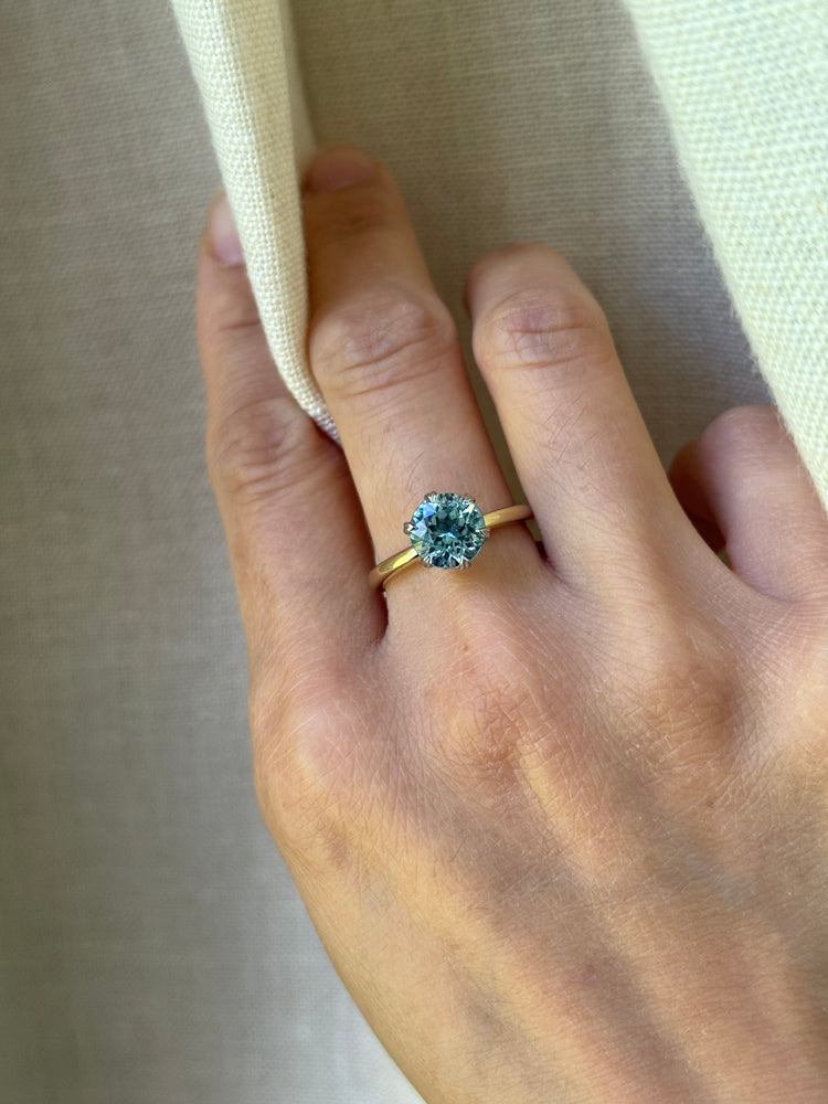 14K Aquamarine Engagement Ring