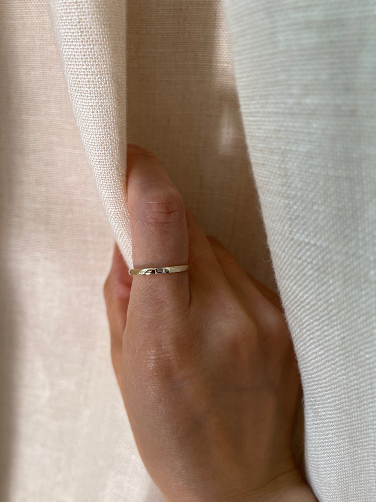 14K Baguette Diamond Band