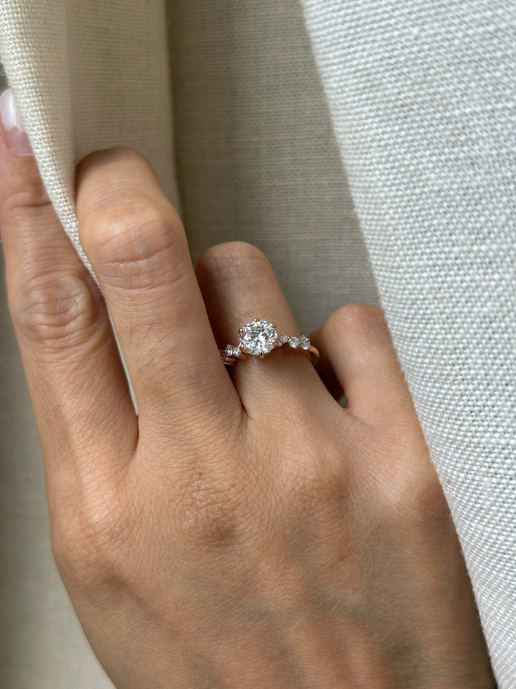 14K Rose Gold Lab Diamond Engagement Ring
