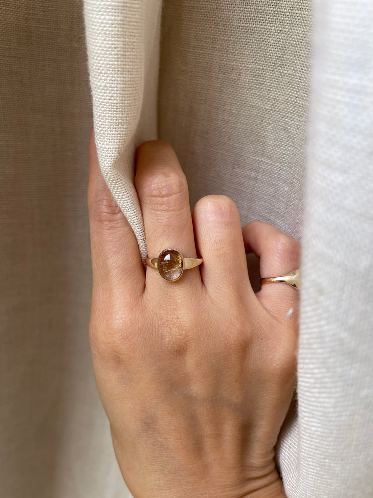 14K Gold Needle Ring