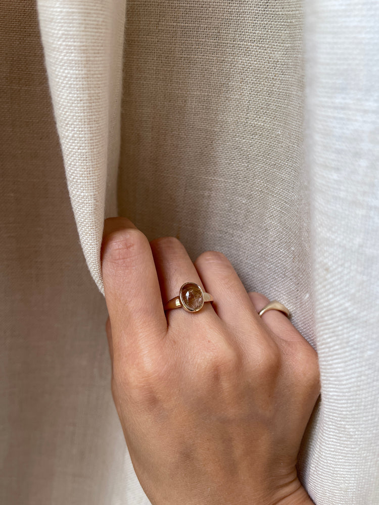 14K Gold Needle Ring