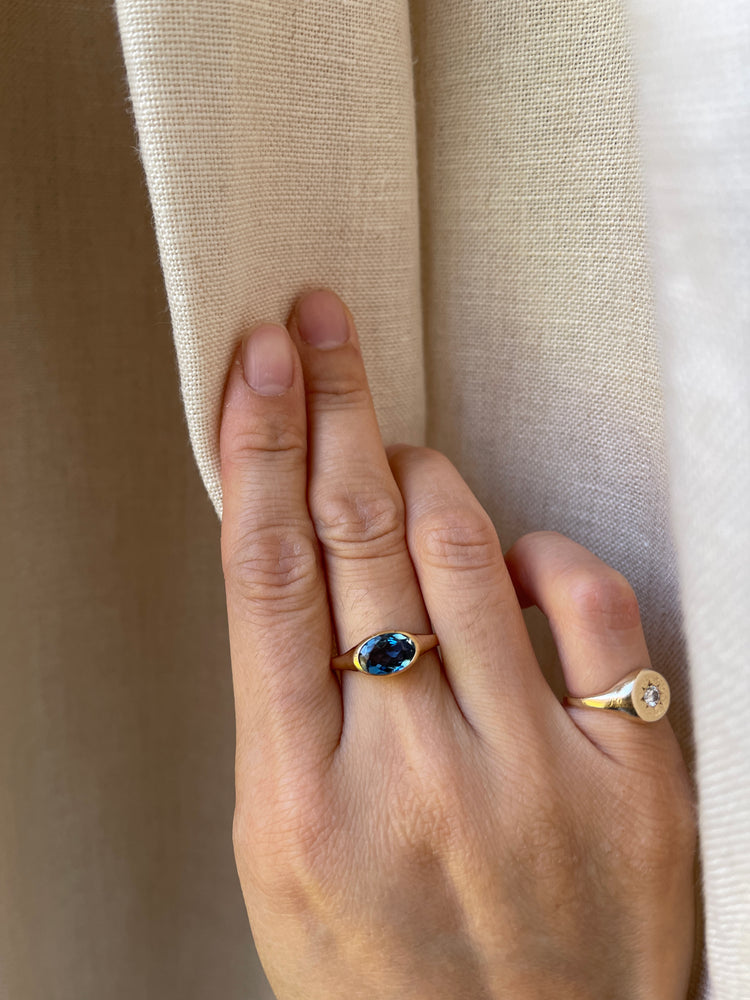 14K Aquamarine Ring
