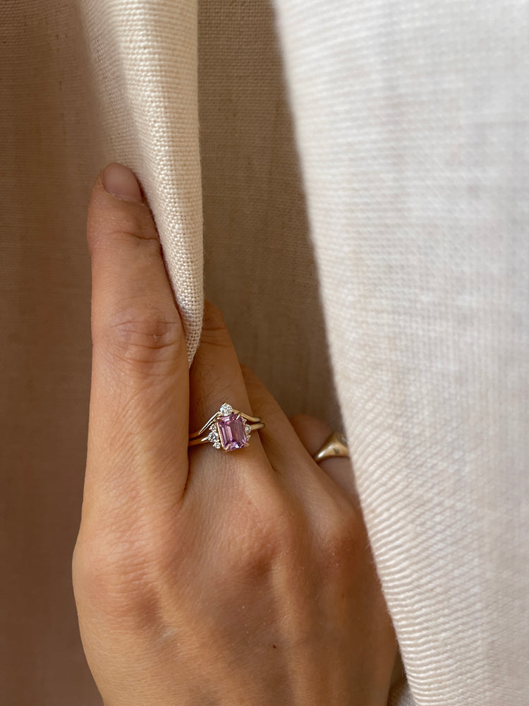 14K Pink Sapphire Set