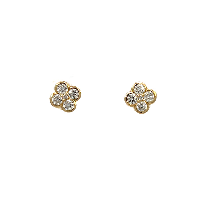14K Diamond Stud Earrings