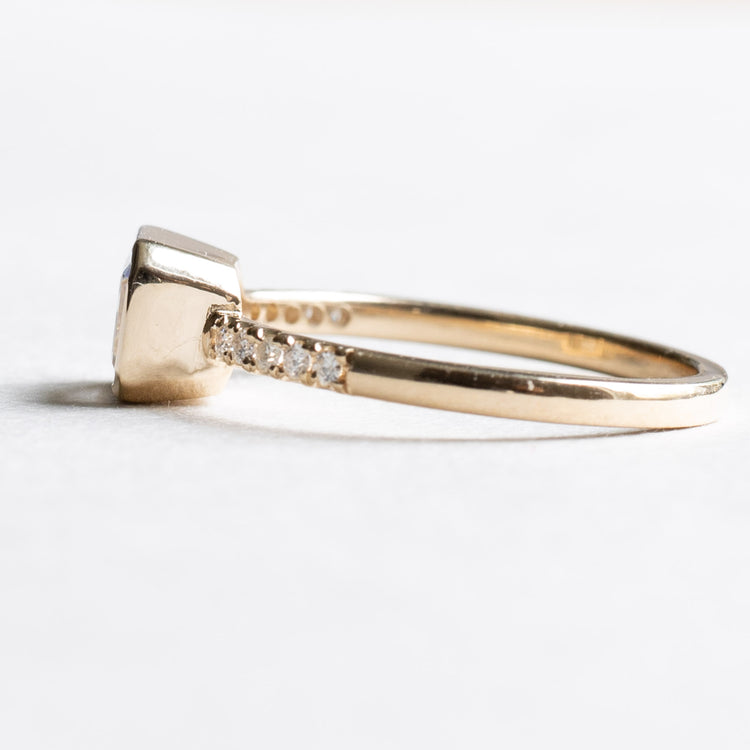 14K East West Moissanite Ring