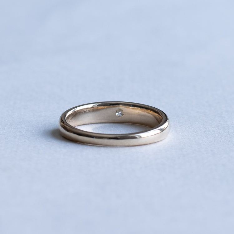 14k Diamond 4mm Band