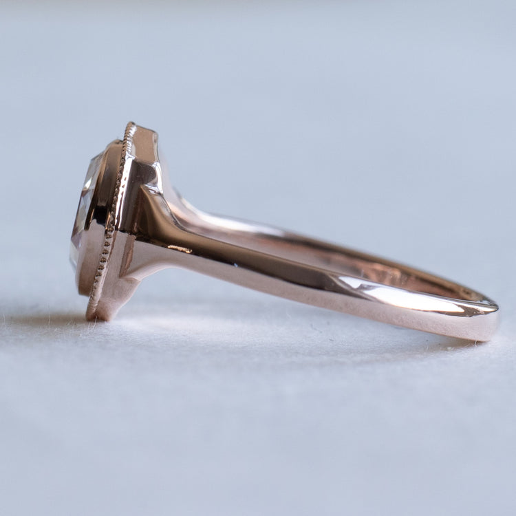 14k Rose Cut 0.75 Carat Diamond Ring