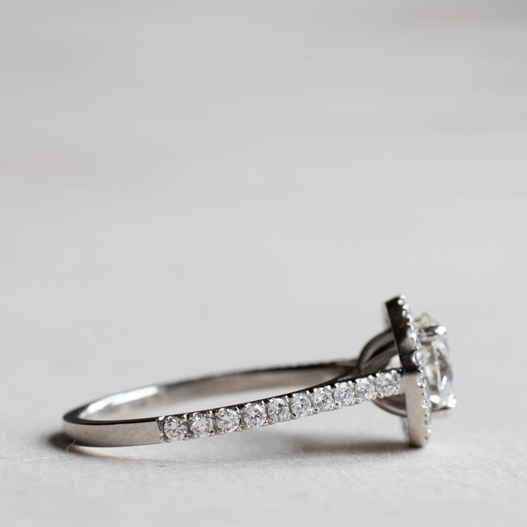 1.5 Carat Lab Diamond Halo Engagement Ring