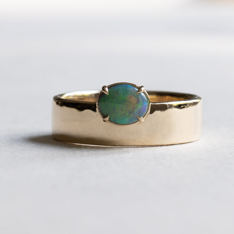 14K East West Opal Ring