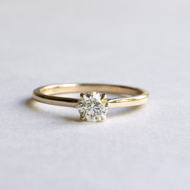 14K Gold 0.5 CT Diamond Solitaire Ring