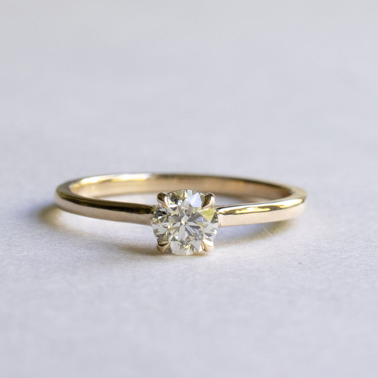 14K Gold 0.5 CT Diamond Solitaire Ring