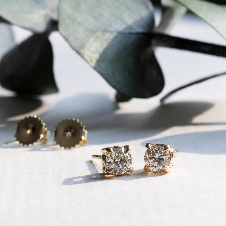 14K 1 CTTW Diamond Studs