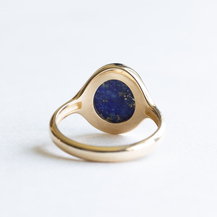 14K Lapis Lazuli Signet Ring