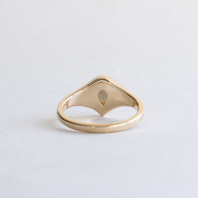 0.60 Carat Pear Opal Ring