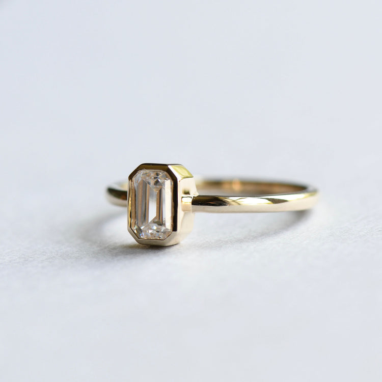 14k 0.5 Carat Emerald Cut Ring