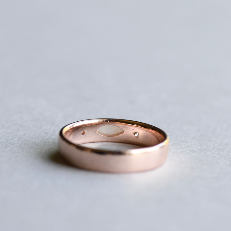 14K Opal Marquise Band