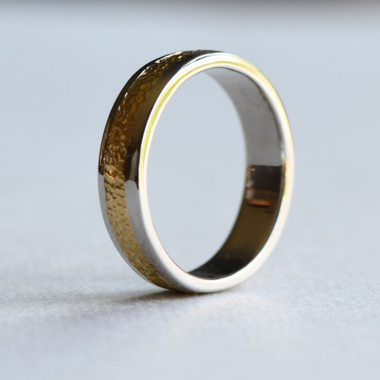 22k Two Tone Wedding Band