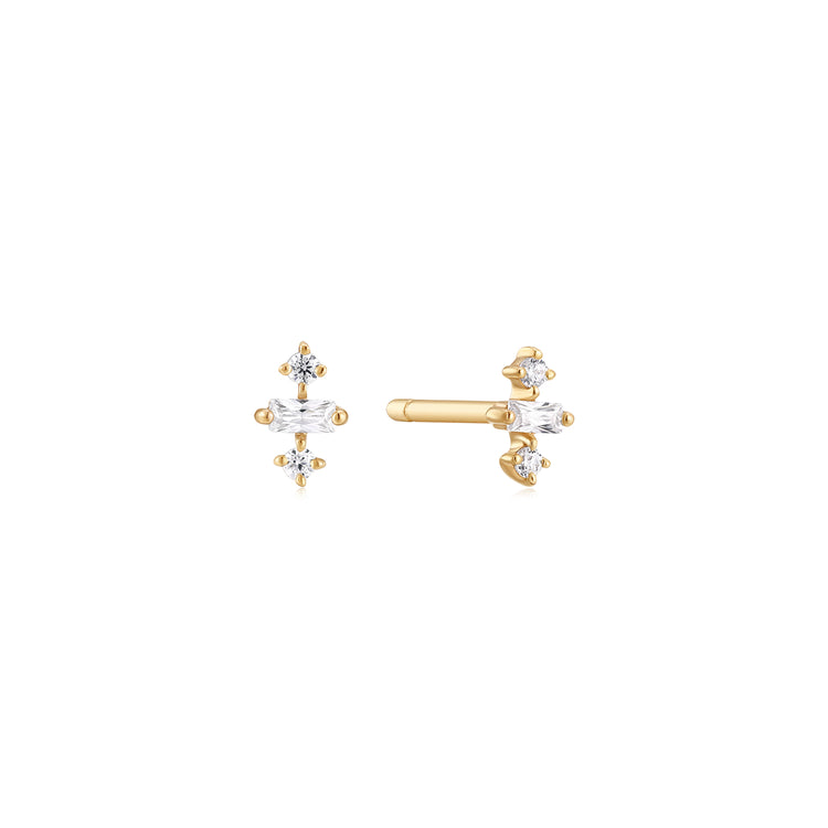 14K Baguette Studs