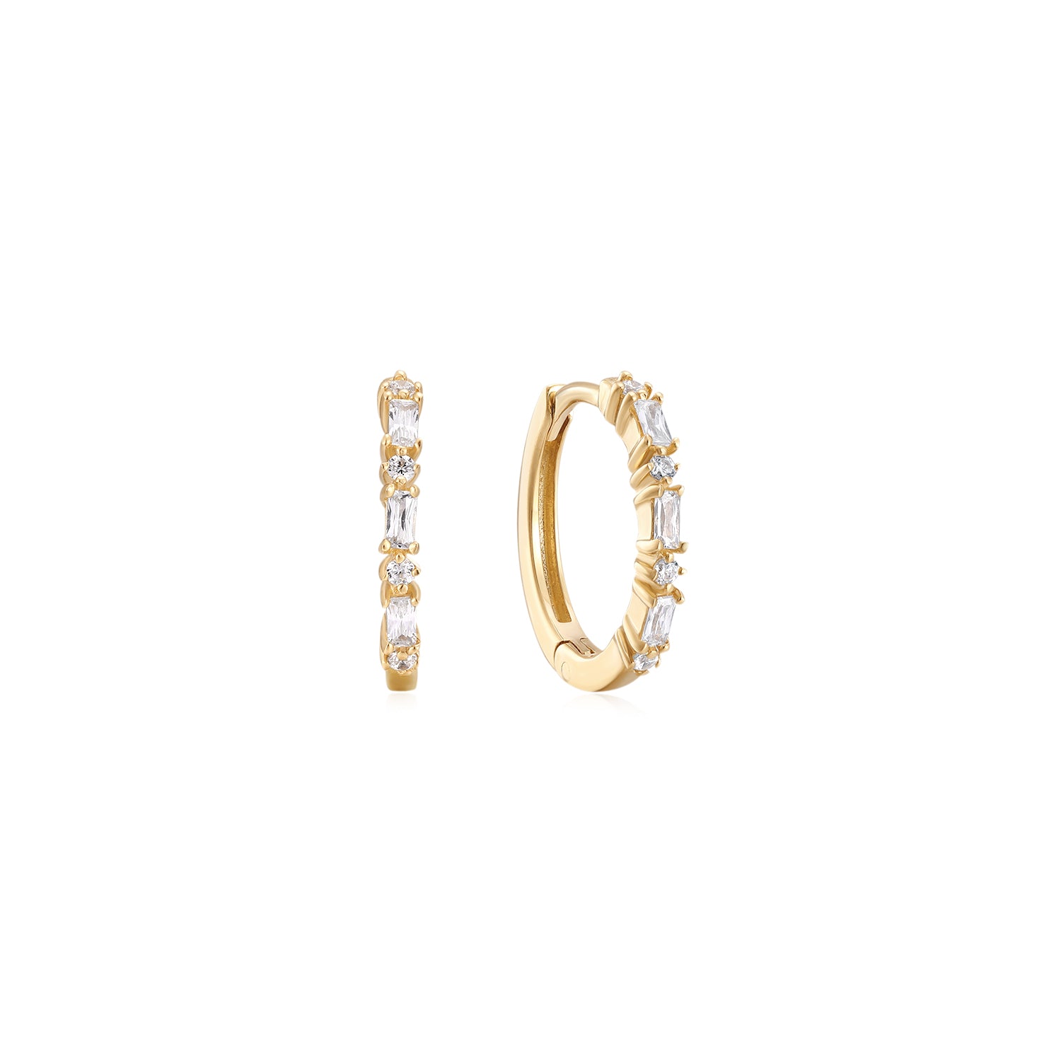 Fancy Diamond Mini Hoops