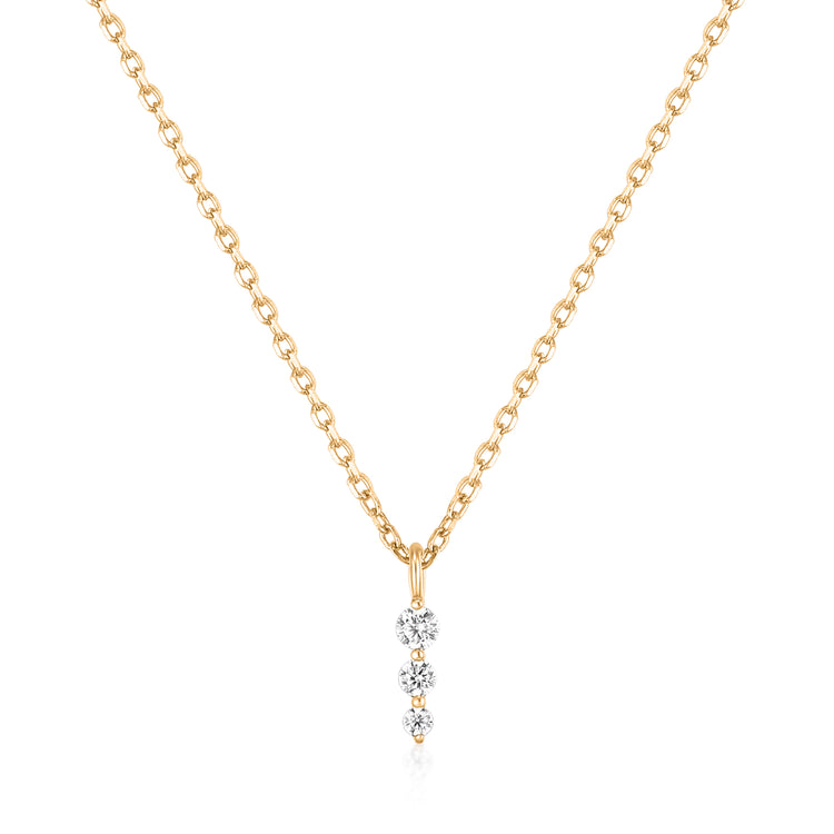 14k Trio Diamond Necklace
