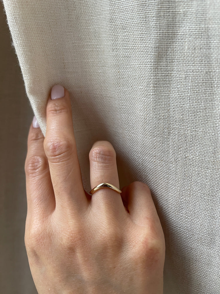 14K Chevron Ring