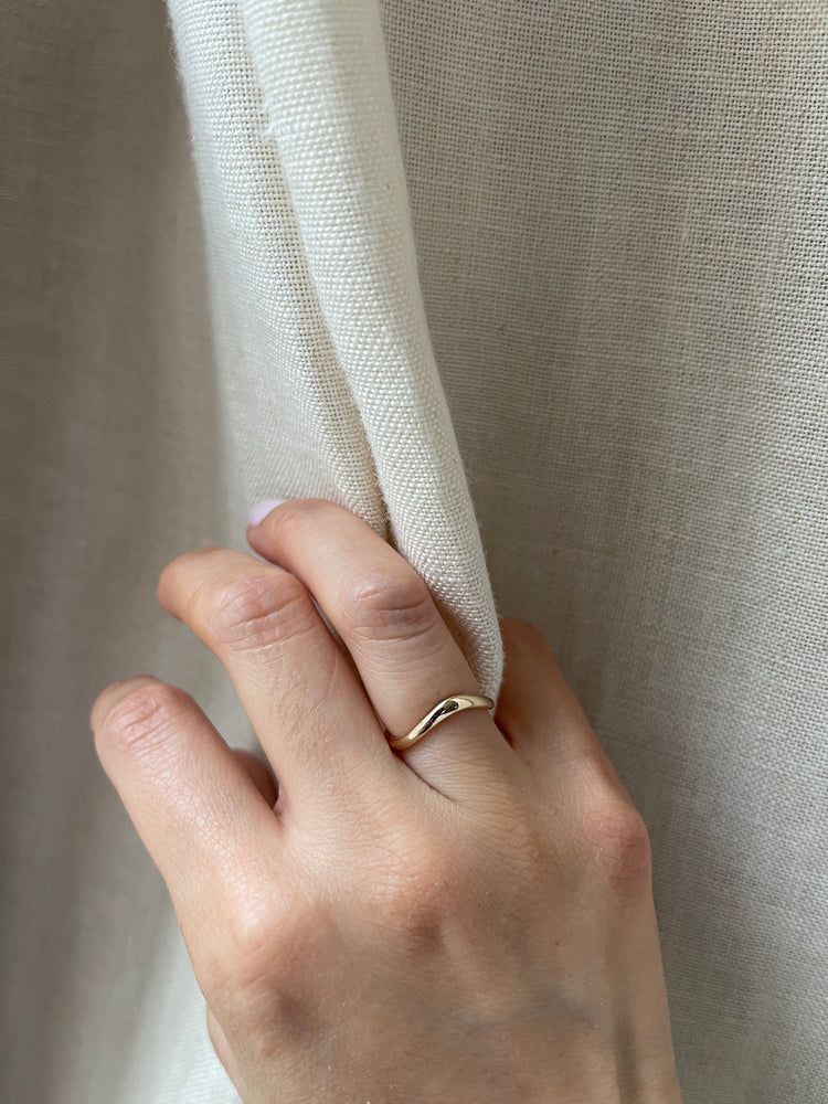 14K Chevron Ring