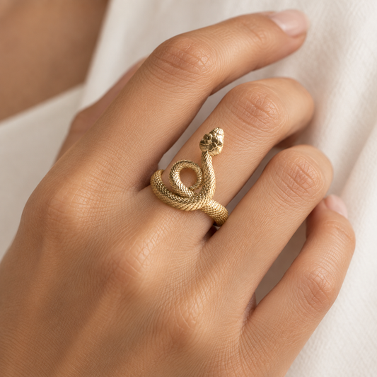 14K Serpent Ring