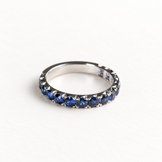 1.95 TCW Sapphire Platinum Band