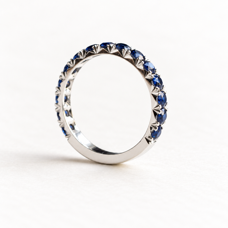 1.95 TCW Sapphire Platinum Band