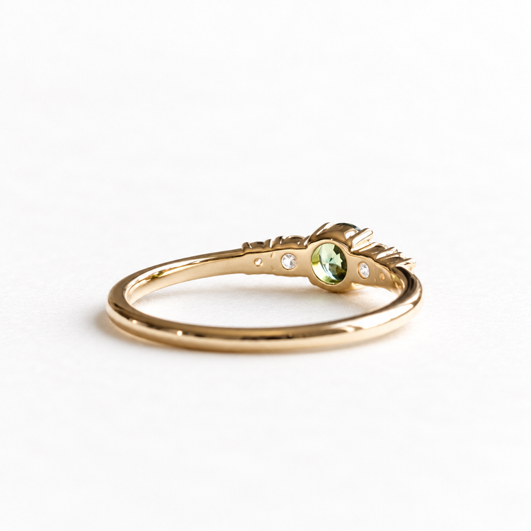 14K Sapphire Diamond Ring